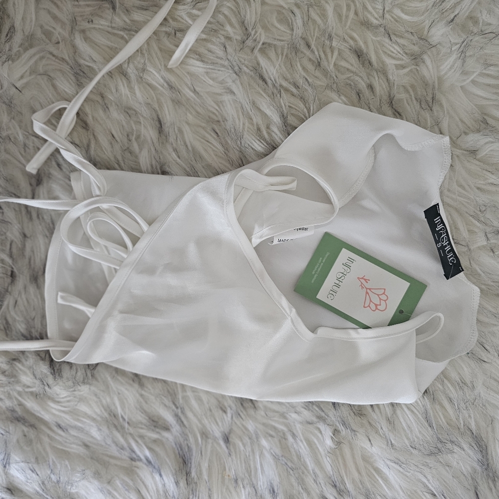 Satin Wrap Top - Picture 5 of 6